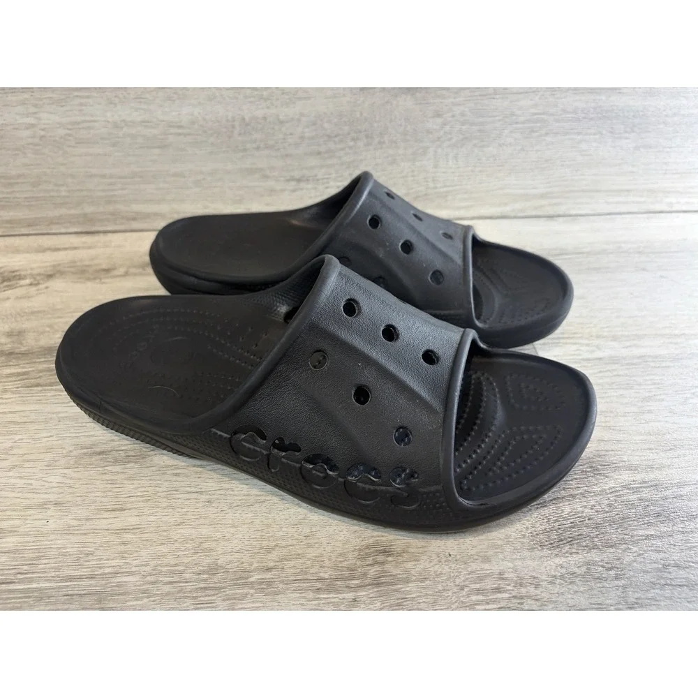 Crocs Baya II Black Slide Sandals Adult Unisex‎ Men's 10 Women's 12 Shoes